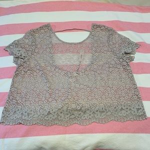 Victoria’s Secret Lace Low-back Shirt